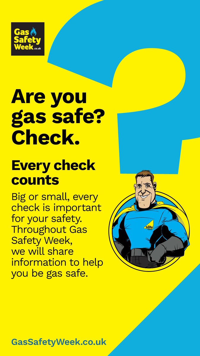 🔥 Gas Safety Week 2024 is here! 
✅ This year's theme, 'Checking - Every Check Counts,' 
🗣️Throughout this week <a href="/GasSafetyWeek/">Gas Safety Week</a> <a href="/GasSafeRegister/">Gas Safe Register</a> has focused advice on essential gas safety advice for tenants, landlords and homeowners.
gassaferegister.co.uk/gassafetyweek/…