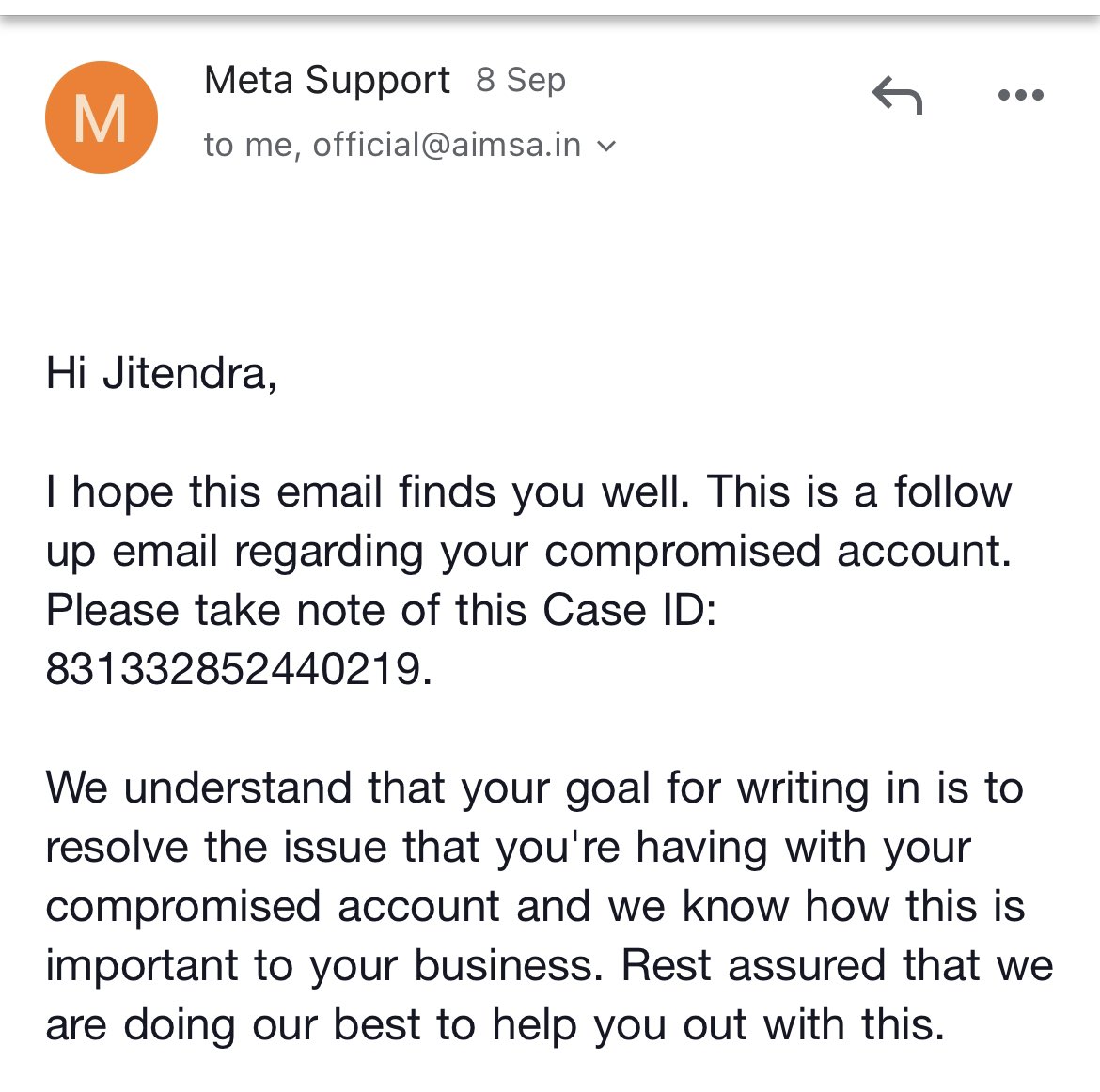 official_aimsa's tweet photo. #RecoverFacebookPageAIMSA
Urgent Warning to @Meta @facebook !
AIMSA's official Facebook account has been illegally accessed and used since 20-08-2024. Despite multiple recovery requests, the issue remains unresolved or is being ignored.If no cyber security is being provided by.. https://t.co/lWXoLCHQ3r