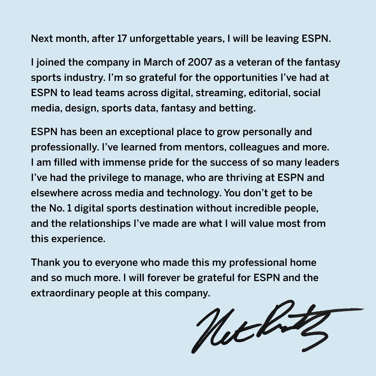 Sharing some personal news