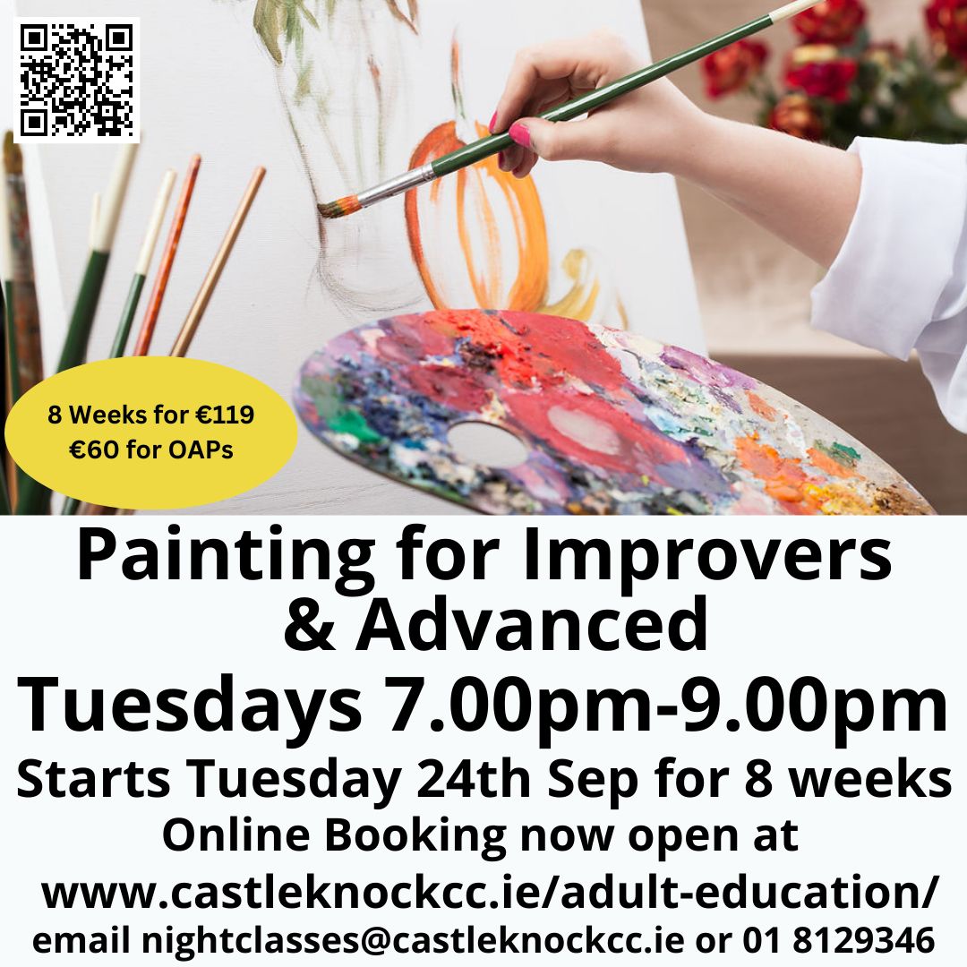 NightclassesCCC's tweet image. Night Classes or One Day Workshops starting from €10. View our Brochure or book at castleknockcc.ie/adult-educatio…
