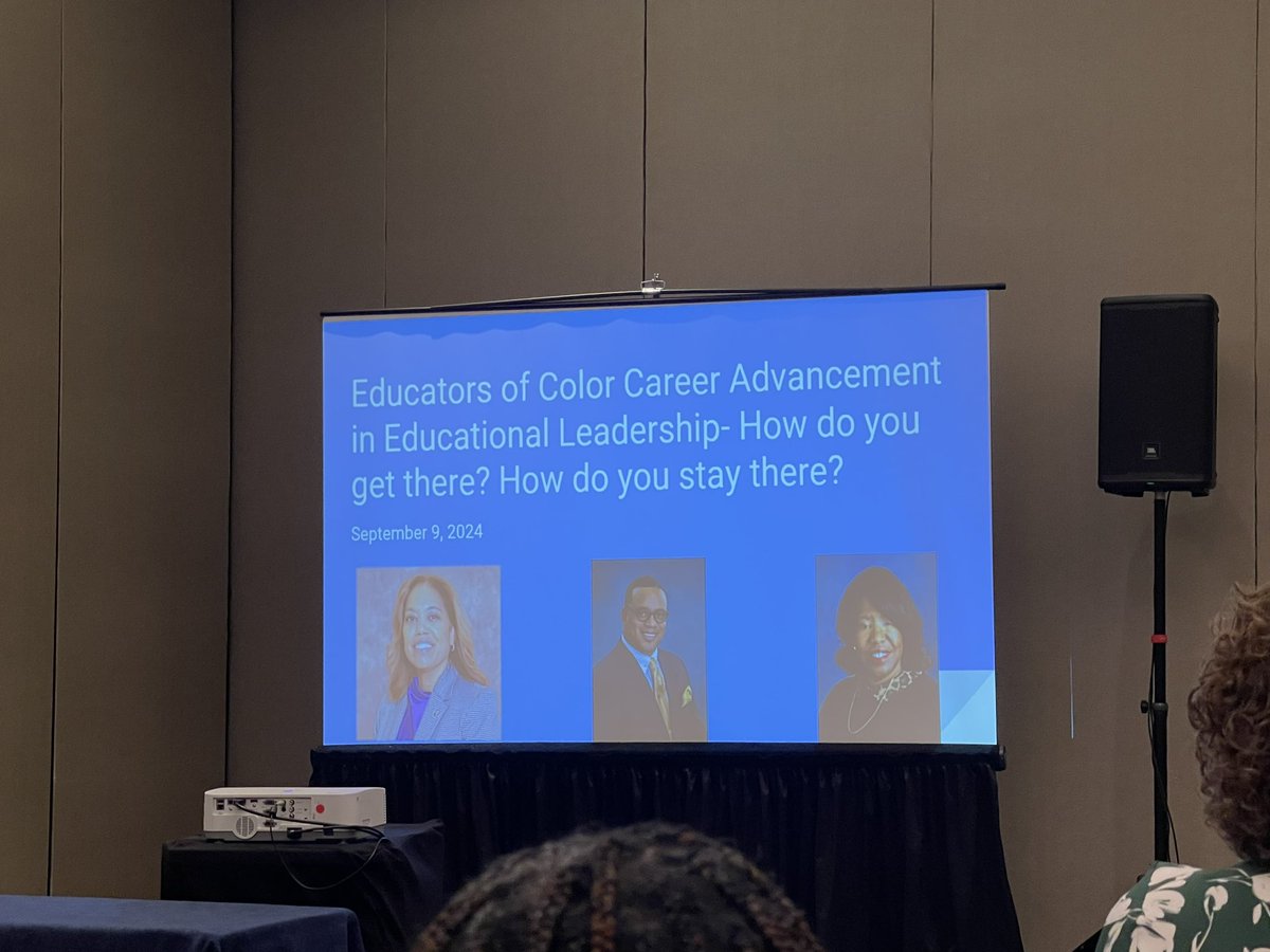 PrincipalBlythe's tweet photo. Great Breakout Session 1: Educators of Color Career Advancement in Educational Leadership: How do you get there and how do you stay there?  #LeadIASPP
-Dr. Justin Hunter, @msdpike_HR 
-Mrs. @CarlaJAcademics, @ltgoodnews 
-Dr. @SheSuggs, @WayneTwpSchools #LeadIASPP https://t.co/tvZbnQKGkS