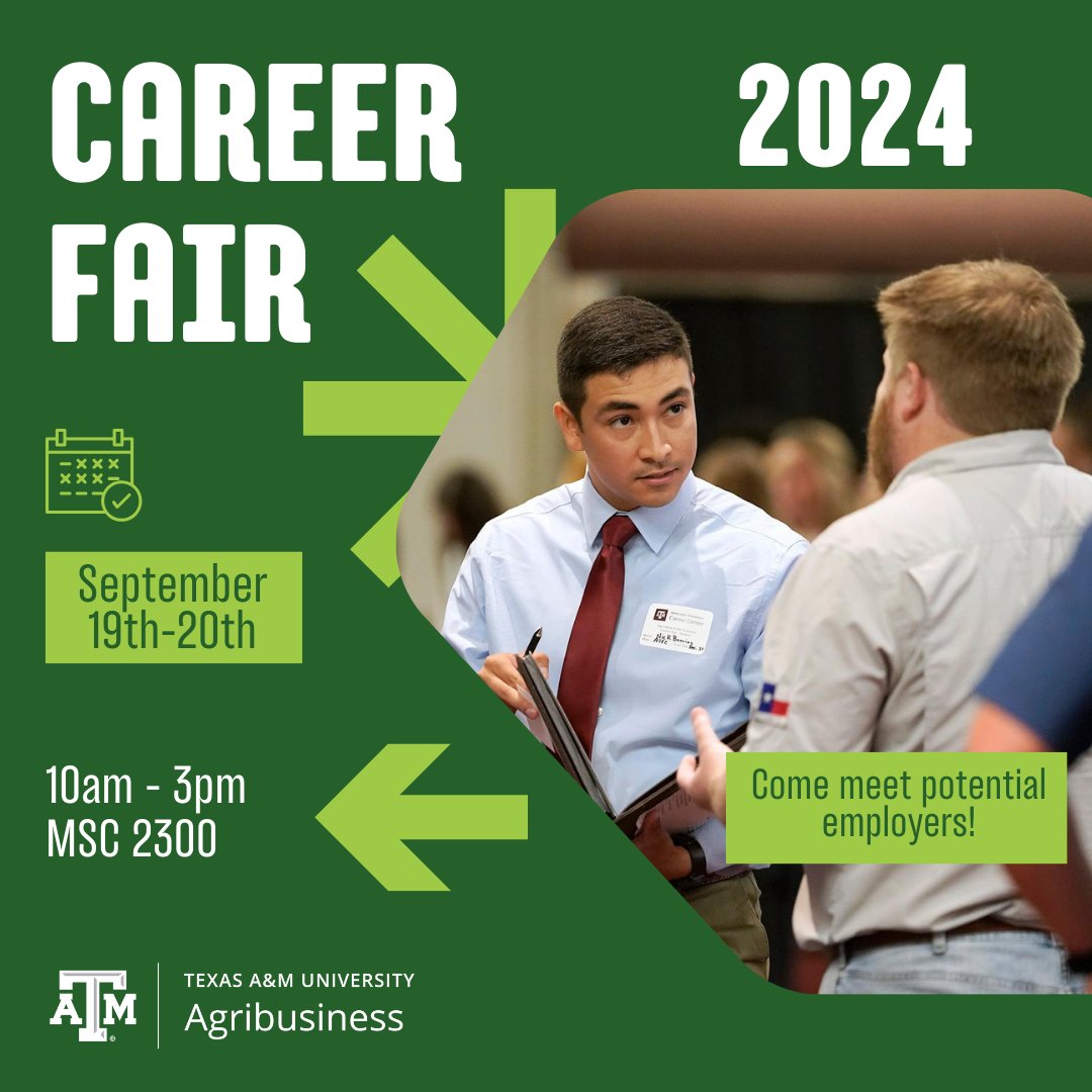 aggieMAB's tweet photo. Don't forget that the AGLS Career Fair is coming up next week! https://t.co/SXKnyFuZTX