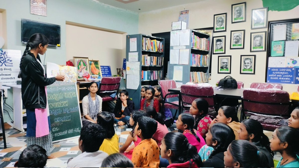 marihallibrary's tweet photo. “ಅಂತರರಾಷ್ಟ್ರೀಯ ಸಾಕ್ಷರತಾ ದಿನಾಚರಣೆ” ಅಂಗವಾಗಿ ಹಿರಿಯ ವಿದ್ಯಾರ್ಥಿಗಳಿಂದ
“ಗಟ್ಟಿ ಓದು” “Read Aloud” ಚಟುವಟಿಕೆಯನ್ನು @marihallibrary ನಲ್ಲಿ ಮಾಡಿಸಲಾಯಿತು.
@readingkafka @prathambooks @PBStoryWeaver @AqefAdhyayan @cmcaindia @BachpanManao
#GetChildrenReading #OneDayOneStory2024
#Arivu_kendra https://t.co/q7XwDHfwCG