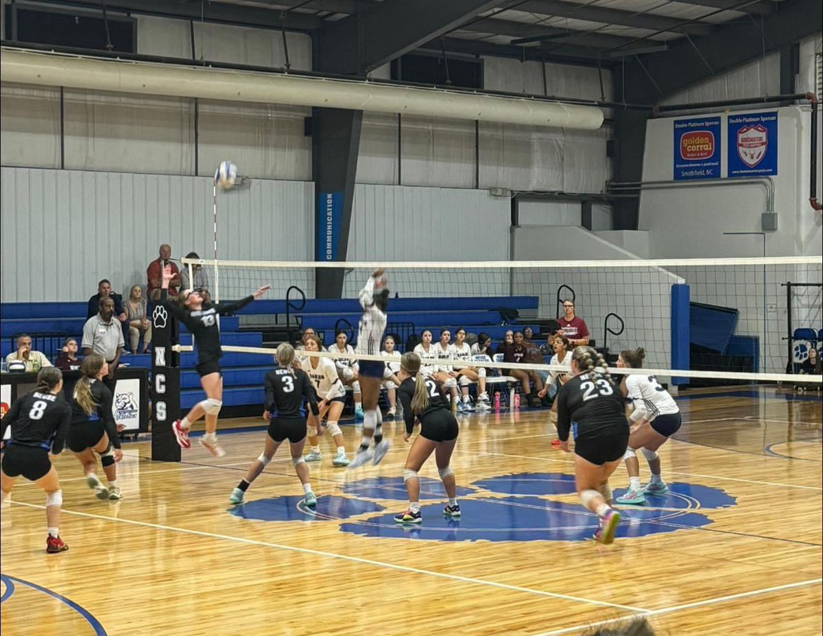 I’m happy and proud to be playing on the Varsity Volleyball team this year at NCS. 🐾🏐That’s me going up for a spike in a against EW Academy this past Friday! Starting conference play this week! 🙌