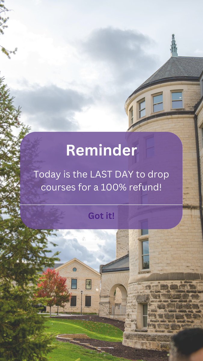 KSUGradSchool's tweet photo. Today is the last day to drop a course for a 100% refund. Check your class in KSIS: https://t.co/Jc9BCNpr6R
#KStateGradSchool #SuccessBuildsHere https://t.co/et5umlHyNb