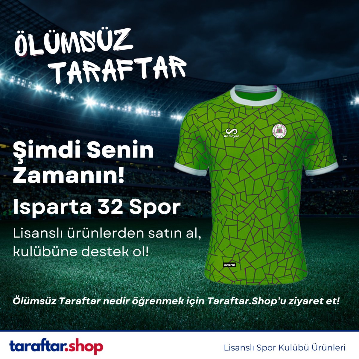 💚 Adını Isparta 32 Spor’laÖlümsüzleştir 💚

Isparta 32 Spor’un Taraftar.Shop'ta yer alan lisanslı ürünlerle takımının başarısına ortak ol! ✅

Hemen Ölümsüz Taraftar Formasını satın al, adını sonsuza kadar Isparta 32 Spor’un yanına yazalım taraftar.shop