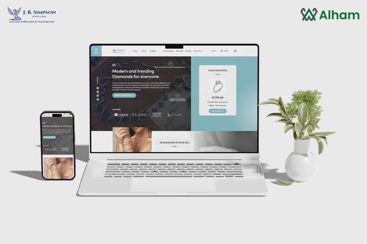 AlhamWebtech's tweet image. We're proud to showcase our latest web development project JB Simpsons!
Explore our portfolio to see our work & let's bring your vision to life!
#AlhamWebtech #WebDevelopment #Portfolio #DigitalExcellence #WebDesign #Innovation #Technology #DevelopmentAgency #WebSolutions