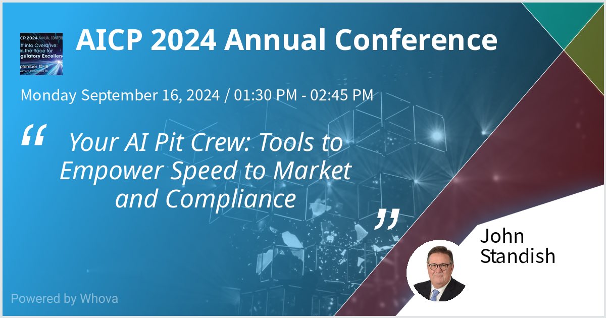 I am speaking at AICP 2024 Annual Conference. Please check out my talk if you're attending the event!  - via #Whova event app