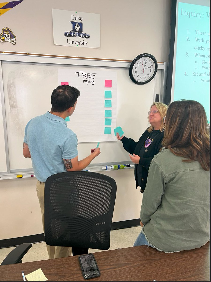 During our Professional Learning Day, our staff committed themselves to learning more about inquiry. Our Instructional Advancement Team (Mr. Fussell, Mrs. Higgins, Ms. Slade) led by Mr. Jester did an amazing job!