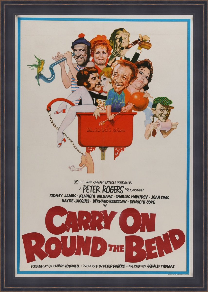 artofthemovies's tweet image. Another one of our beloved "Carry On" posters! This is a genuine one sheet for "Round the Bend," starring the core team of Sid James, Kenneth Williams, etc. Perfect for the smallest room in the house!
#carryon #roundthebend #movieposter #british #comedy

tinyurl.com/yvvuezjc