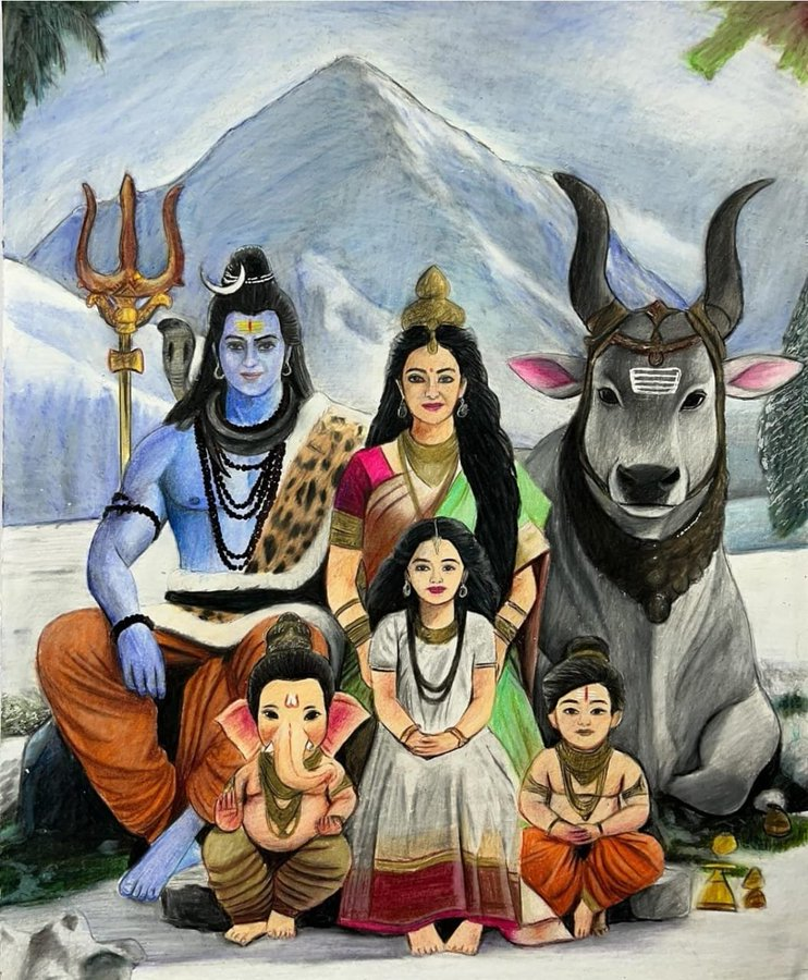 VertigoWarrior's tweet photo. शिव परिवार के दिव्य दर्शन 🔱 https://t.co/9444QQDqlP