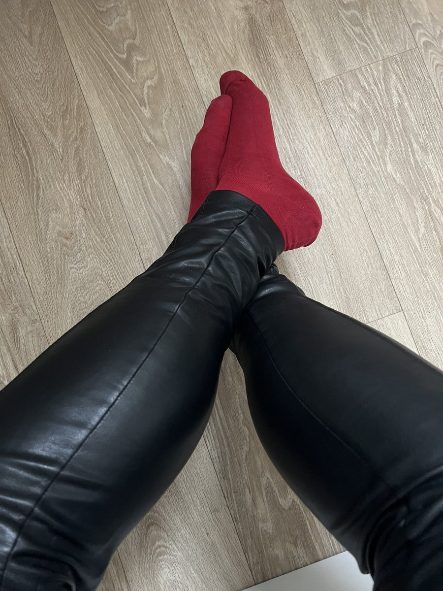 boy__princess's tweet photo. Black leather and red #socks. 
What do you think? 

#gaysocks https://t.co/xAfNHZHt2f