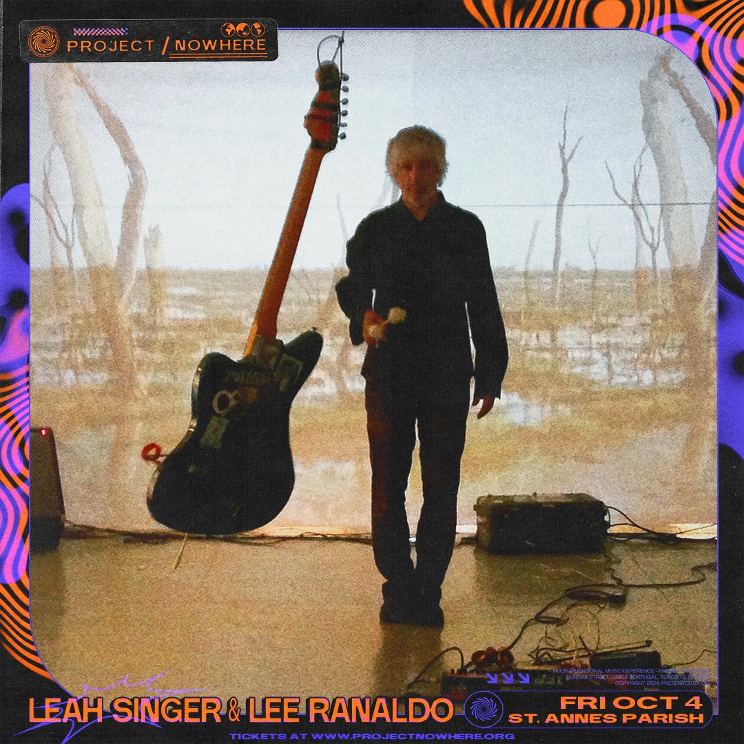 Leah Singer and Lee Ranaldo (Sonic Youth) are bringing their collaborative image and sound performance to Project Nowhere. Get your tickets here: link.dice.fm/a43f917a3964?d…