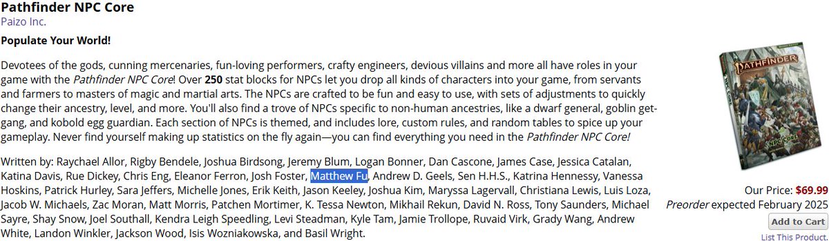 comatthew6's tweet image. Feed moving so fast no one will notice that I'm a credited author on NPC Core