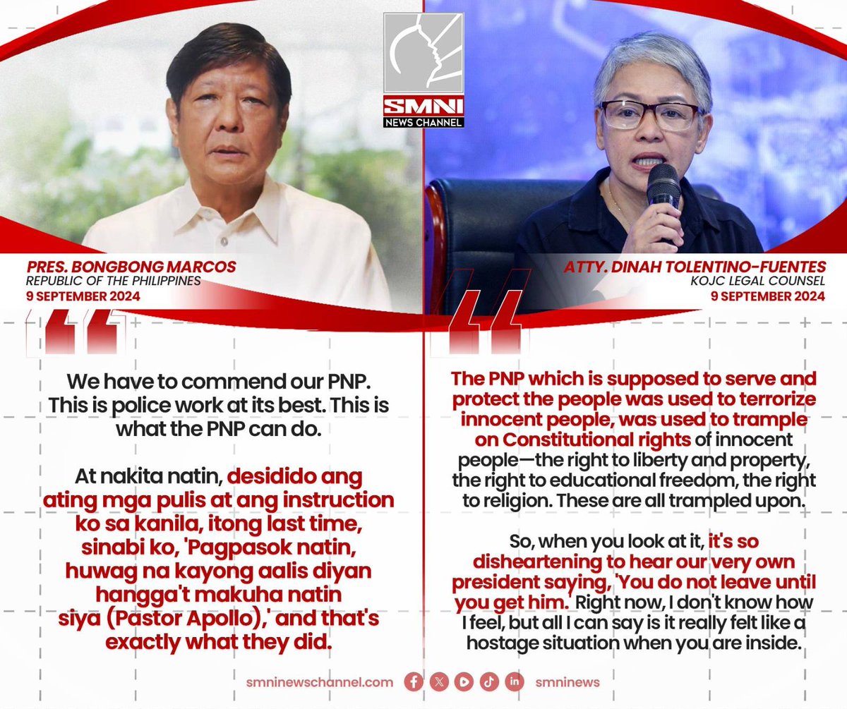 smninews's tweet image. BBM, ginamit ang PNP para tapakan ang Constitutional rights ng mga inosenteng tao