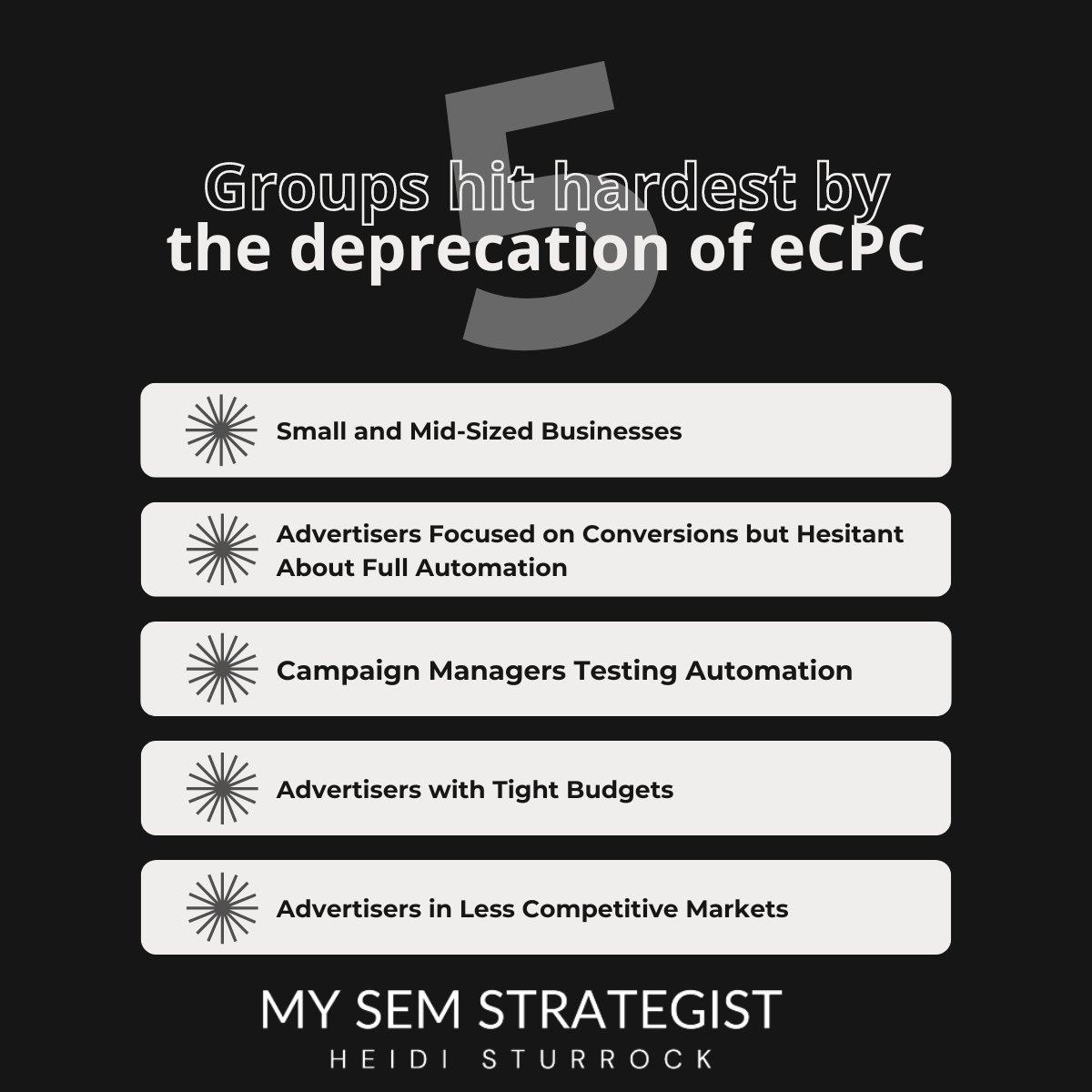 mysemstrategist's tweet image. With Enhanced CPC disappearing by March 2025, who’s really going to feel the heat? 🔥 

The clock’s ticking, and some will thrive while others scramble to adapt. 

Will you be ready, or left behind? 

#GoogleAds #DigitalMarketing #ECPC #AutomationShift