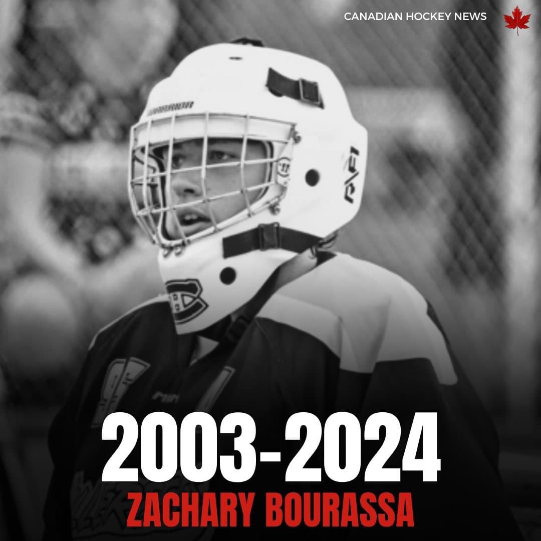 hockeynewschn's tweet image. 21-year old Zachary Bourassa of Quebec, Canada, passed away after going into cardiac arrest during a game in Trois-Rivieres. Our thoughts, prayers and deepest sympathies are with the family and loved one affected by this tragedy. 🙏