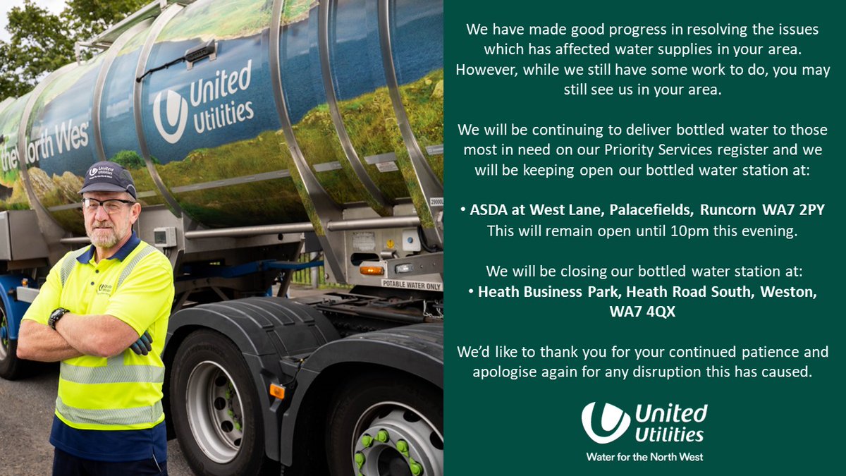 United Utilities (@unitedutilities) on Twitter photo ⚠️ New update for our customers in #Runcorn is now available on our website here: unitedutilities.com/emergencies/up…⚠️ ⚠️ New update for our customers in #Runcorn is now available on our website here: unitedutilities.com/emergencies/up…⚠️