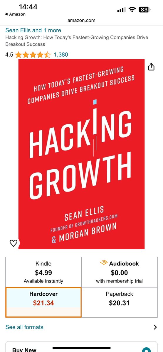 melih_cat's tweet image. Tüm e-ticaretçiler aynı şeyi istiyor

Daha az reklamla daha fazla müşteri kazanmak. CRO ile bu mümkün. Kitabını bile yazmışlar.

16 Ocak'ta bu kitabı önermiştim ve okuyanlar şimdi şunu söylüyor.

"Aynı reklam bütçesiyle daha fazla müşteri kazanabiliyoruz".  Hacking Growth size de…