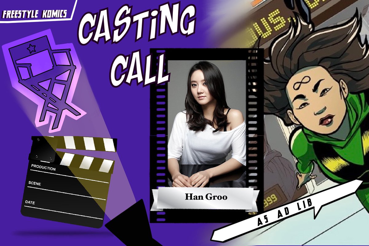 We think that Han Groo is a perfect match for our exciting and dynamic comic character Ad Lib. Definitely a match for Ad Lib for being able to exercise their vocal capabilities. Do you think that Han Groo fits this character? Who do you think could be a great fit?