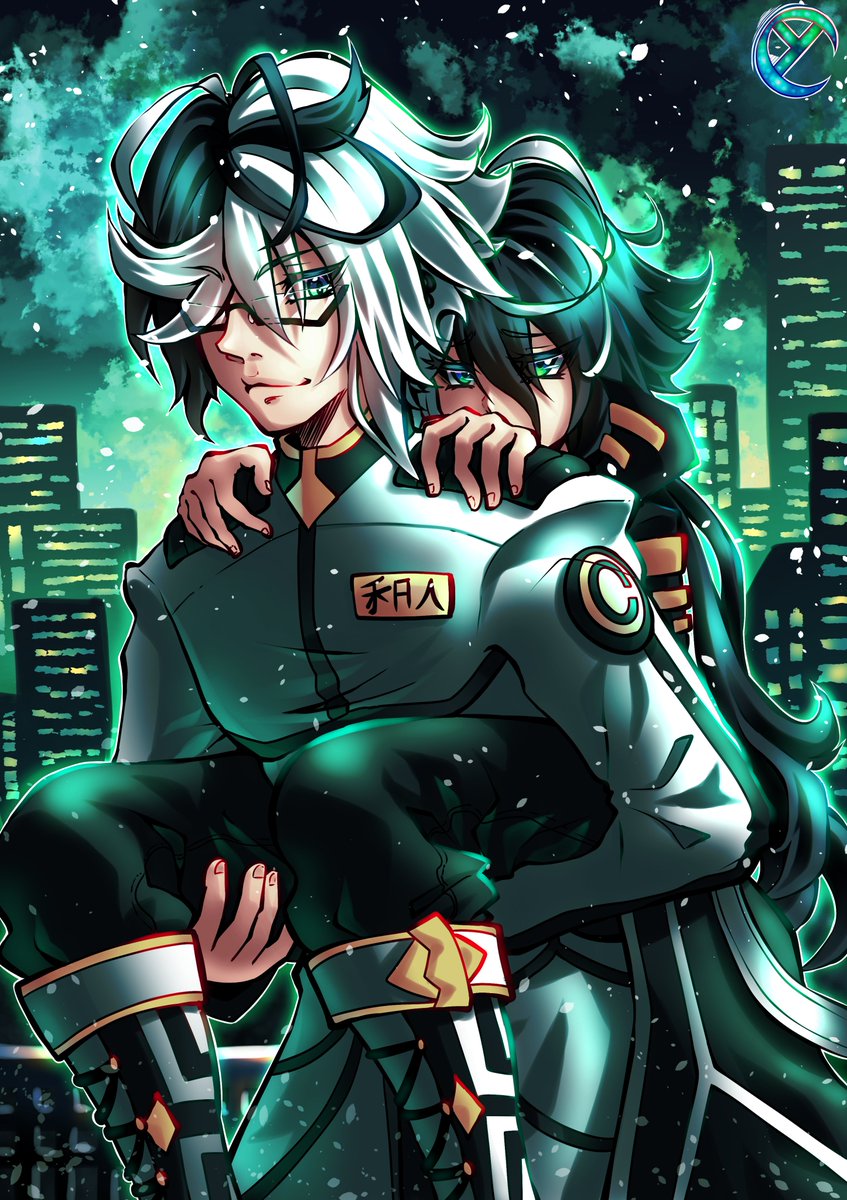 YCamicats's tweet photo. This picture ist for Vol.2 Chapter 3 of Prototype Ragna 0.1
For context: Shinato (left) helps his sister Nezumi (right) to get where she needs to be. Sinse Nezumi has problems with walking, because she lost one leg down the knee. Shinato made her a new  prosthetik leg https://t.co/trzL7OP1jf