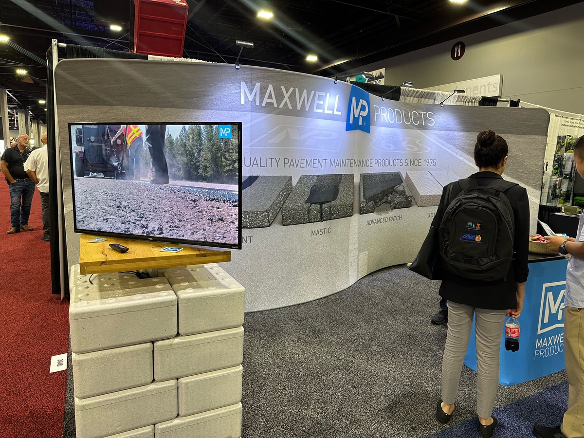 maxprodinc's tweet photo. If you're at #PWX2024  in Atlanta this week, stop by booth 2046 to learn about the latest in asphalt and concrete sealants, mastic, and advanced patching materials. #GAPMastic #GAPPatch #Elastoflex #NUVO #asphaltrepair #pavementmaintenance #pavementpreservation https://t.co/1Qu7AiNW2o