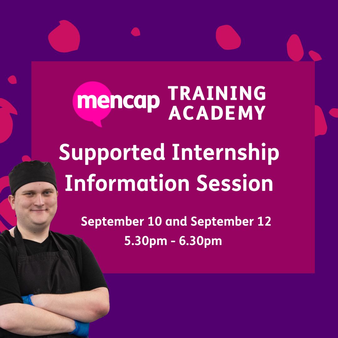 The Mencap Training Academy is offering supported internships and pre-internship programmes for the 2024/25 academic year! 

Join our online information sessions to learn more and apply. 

👉 Sign up here brnw.ch/21wMuMw

 #Mencap #SupportedInternships