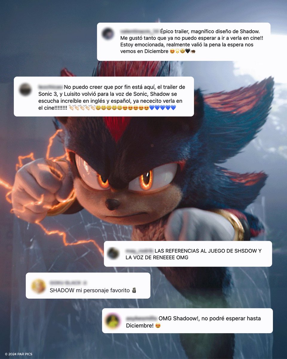ParamountMexico's tweet photo. El lanzamiento del tráiler de #Sonic3 fue una locura y sus reacciones fueron lo mejor. 🫰🏼 Aguanten fans del erizo azul, ya falta poquito para diciembre. 💙 https://t.co/pNwUcaY028