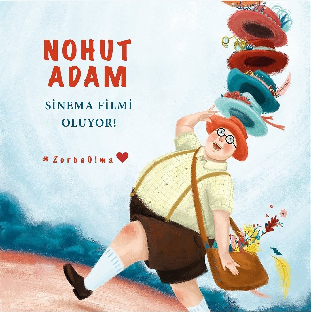 Çok sevilen Nohut Adam kitabı film oluyormuş 🥰 merakla ve sabırsızlıkla bekliyorum 🍿🎬 #zorbaolma #anılbasılı #nohutadam