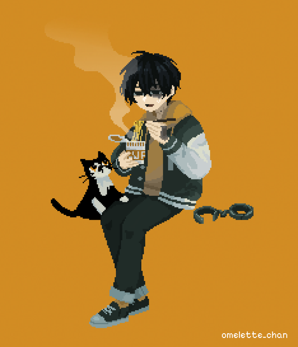 tzukachan's tweet photo. Commission for @SmelJey ~
This is based off インソムニア music video! 
#ドット絵  #Eve家 #pixelart https://t.co/WWCBGw9bEN