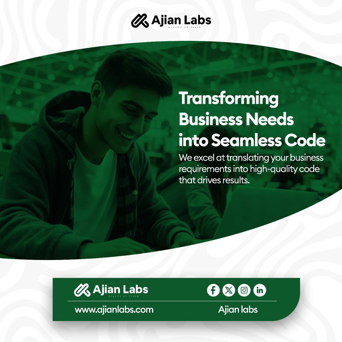 ajianlabs's tweet image. Turning your business needs into seamless code! At Ajian labs, we translate your requirements into tailored software solutions with precision. Ready to innovate? 
Let’s connect! 
#TechSolutions #SoftwareDevelopment #Innovation