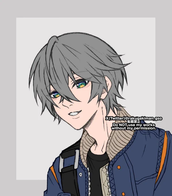 くんのお顔と涙袋が描きたかった 