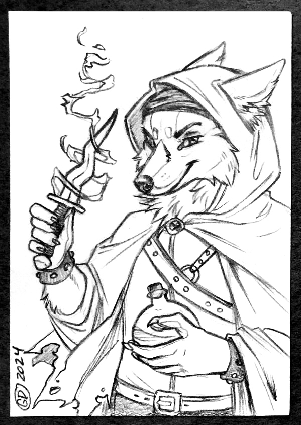 3 #DnD sketch commissions finished at Megaplex con 2024.

#bard #rogue #druid #sketch #commission #pencildrawing #anthro #furry 
