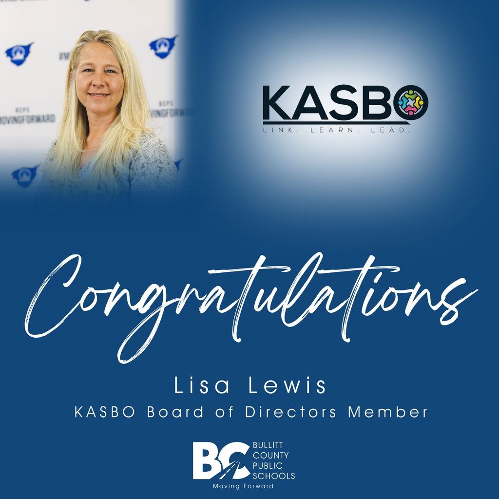 bcpsky's tweet photo. Our very own Director of Finance, Lisa Lewis, has recently been named as a Board Member for the KASBO state organization! Read more here: https://t.co/8H9B1EXKqD Congratulations, Lisa!! #MovingForward #BCPSSharedAccountability https://t.co/4ZminV3G9m