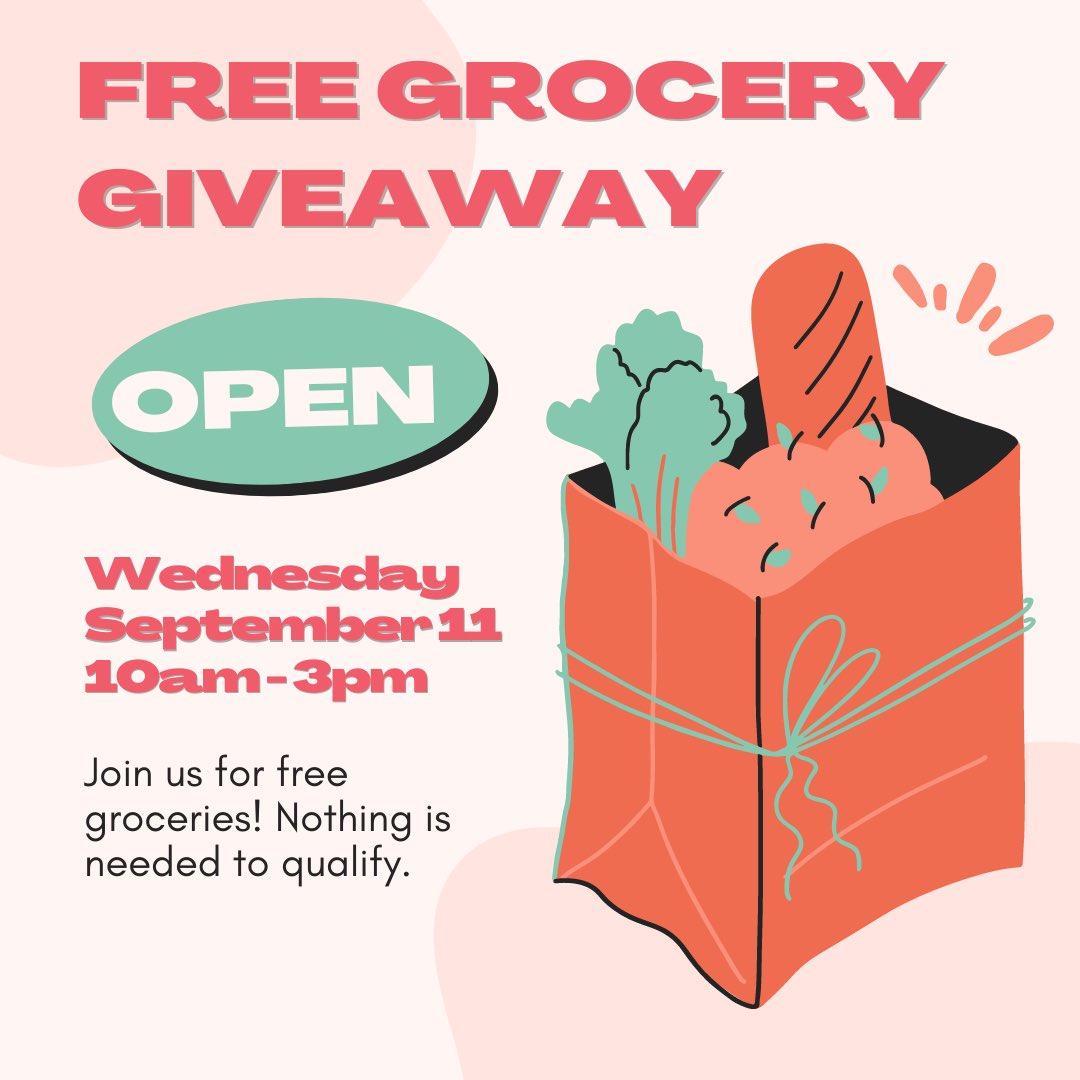MADFSeattle's tweet photo. Free Grocery Giveaway Drive-Thru Service is back this Wednesday September 11th. We will be open from 10am-3pm in the Tacoma Dome Lot G. See you there! https://t.co/II30os5V2s
