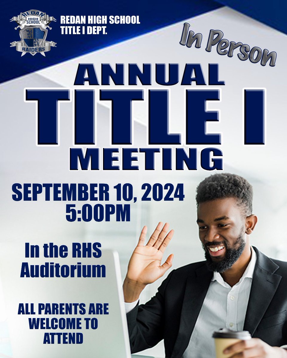 Come out to our Annual Title I Meeting tomorrow during our curriculum night!