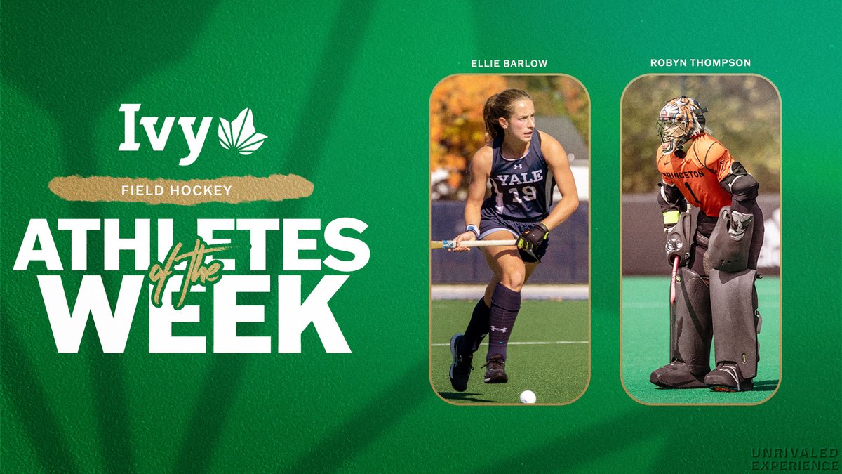 Ivy League field hockey programs continued to show strength on the national level, and following the first weekend of the season, <a href="/YaleFieldHockey/">Yale Field Hockey</a>'s Ellie Barlow and <a href="/TigerFH/">Princeton FH</a>'s Robyn Thompson earned Ivy League weekly field hockey honors. 🌿🏑

📰 » ivylg.co/FH090924