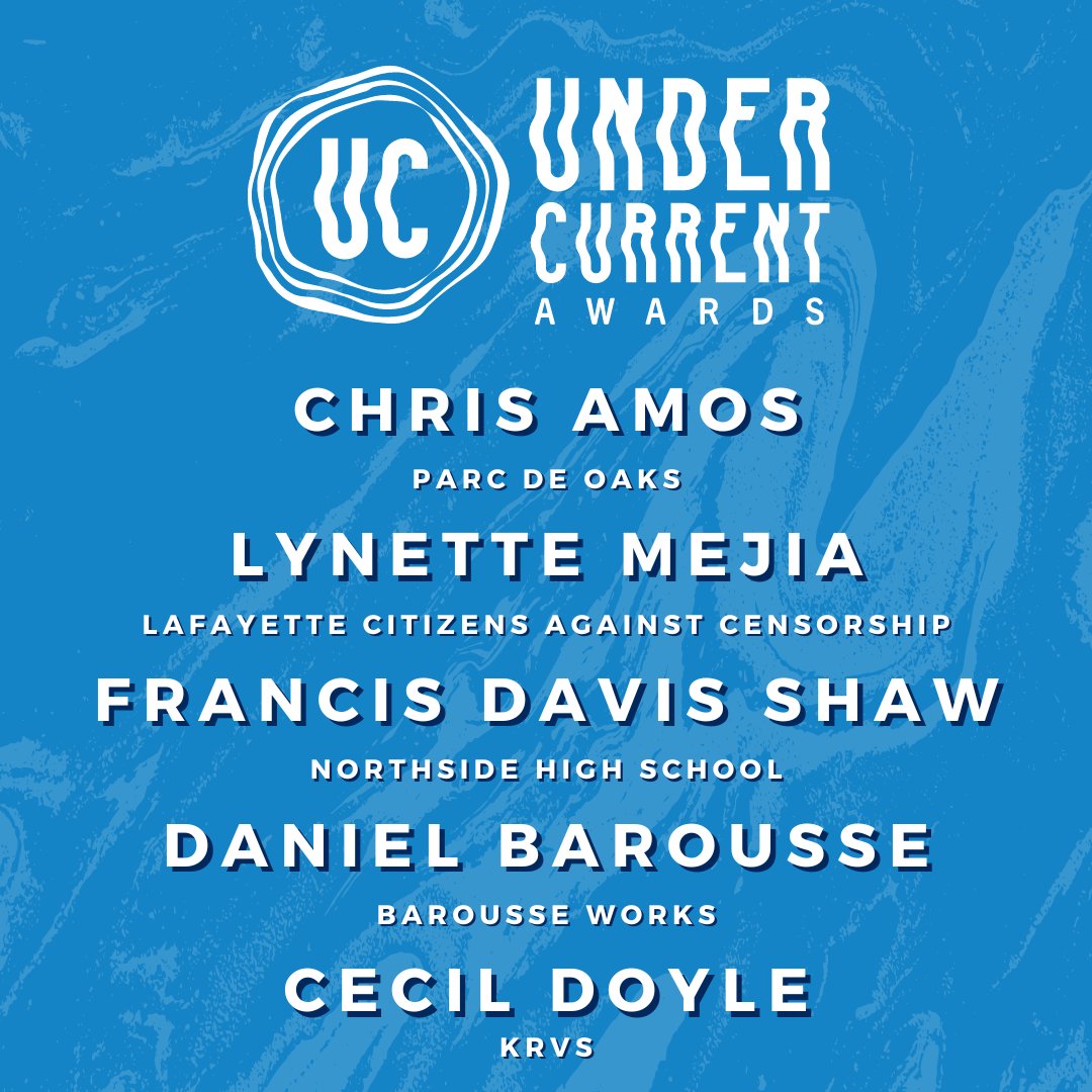 We're thrilled to announce the 2024 class of Wavemakers!  Wavemakers are unsung heroes who make a difference in Lafayette, but often go unnoticed.    This year's Undercurrent Awards will be held on Nov. 13 Tickets go on sale in early October.  thecurrentla.com/.../undercurre…