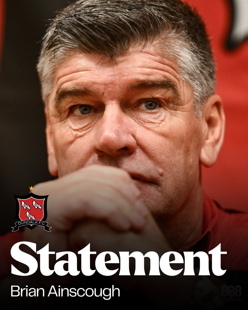 DundalkFC's tweet photo. Dundalk FC owner Brian Ainscough has released the following statement about the club's financial situation.

https://t.co/4HI1FUqhCi https://t.co/sYDY3ZlL0q
