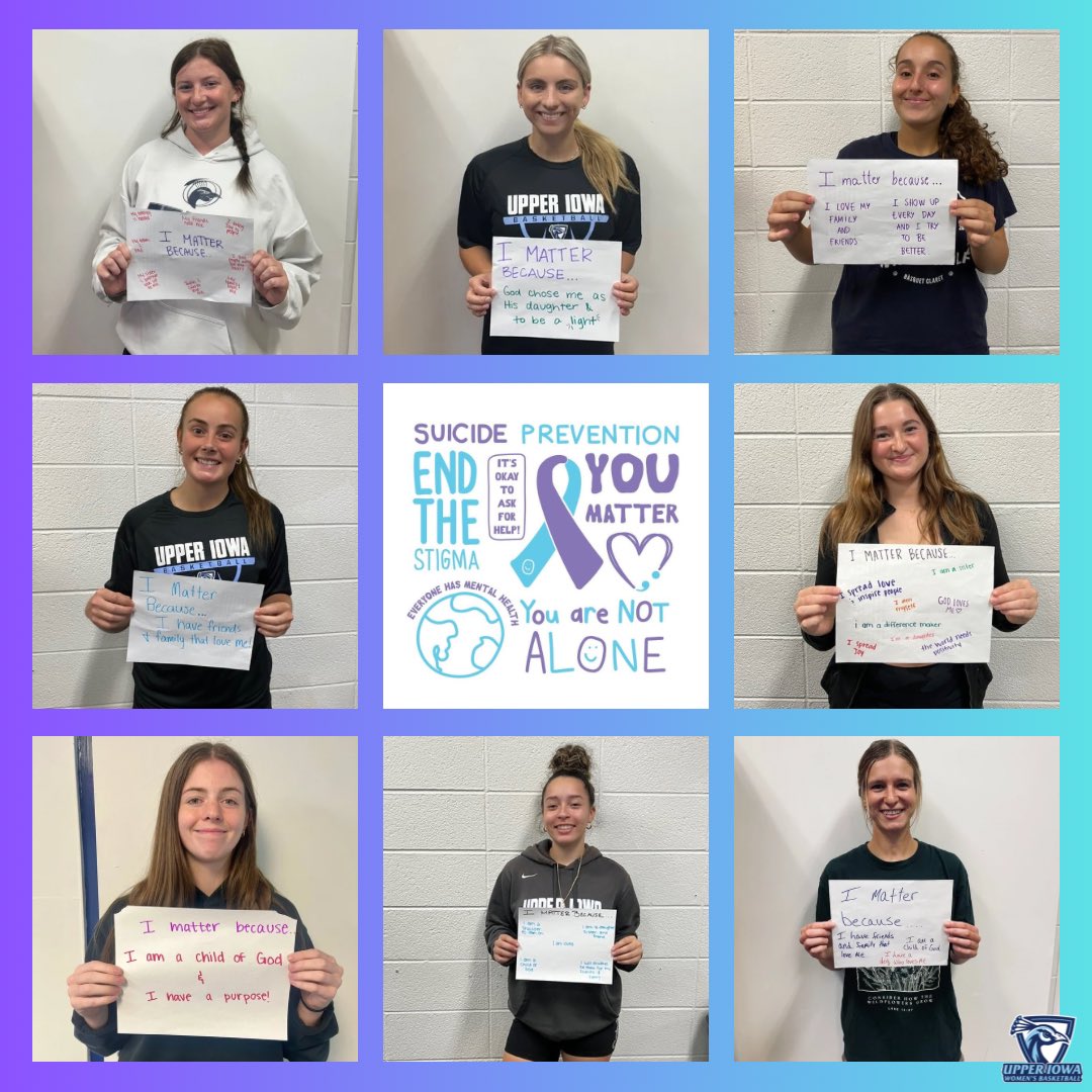 In honor of national suicide prevention week and month, we pledge our support to the #WhyYouMatter campaign!

You matter 🩵 You are never alone 💜

#UIU | #FeathersUp🦚 | #ALLin