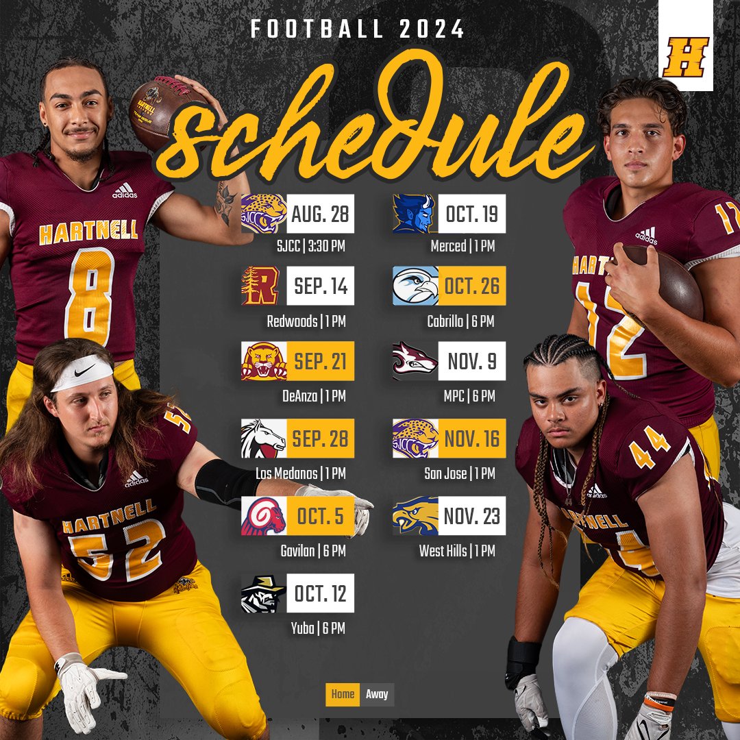 2024 Hartnell Football Schedule‼️🏈

<a href="/HMOB_Football/">Hartnell College Football</a>  #pantherpride #hmob