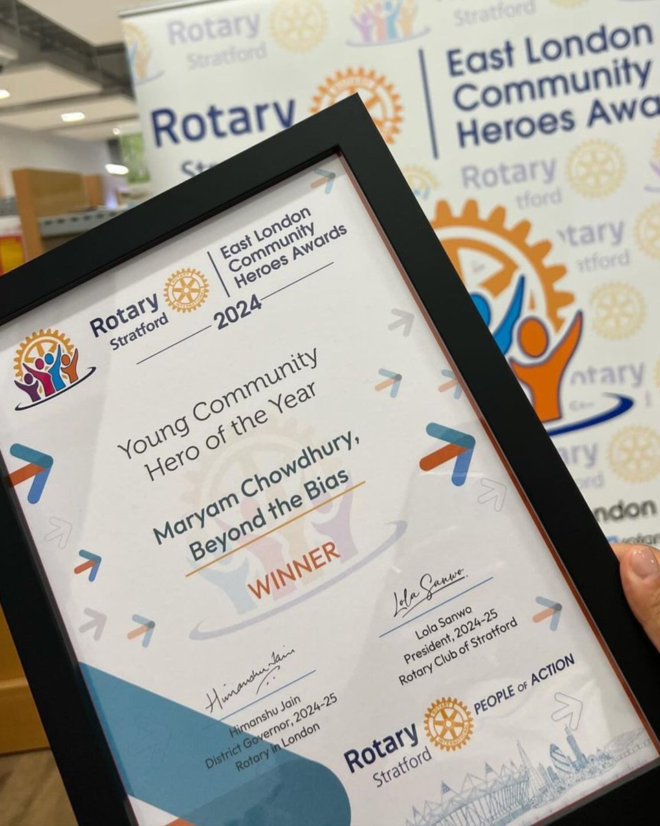 beyondthebias_'s tweet photo. Huge news! We proudly share that our founder, Maryam Chowdhury, won Young Community Hero of the Year! 🎉 This is a testament to her dedication to empowering our local communities.

#CommunityHero #Empowerment #PositiveChange https://t.co/3O8fAIlDgq
