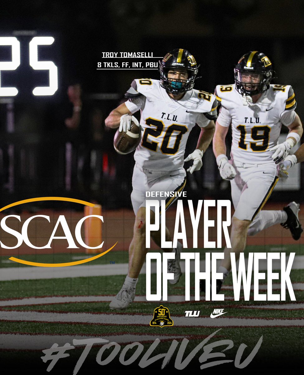 Welcome Back to the SCAC.

Tristan Smith &amp; Troy Tomaselli earn the first SCAC Weekly honors since 2016 following the Bulldogs victory over No. 13 Trinity 

🗞️: rb.gy/ygcxyf

#TooLiveU | #PupsUp