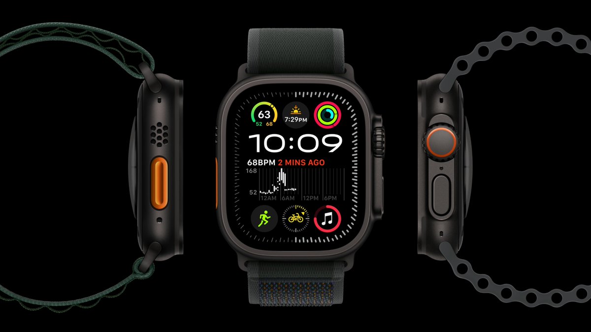 theapplehub's tweet photo. Apple Watch Ultra 2 is now available in a Satin Black color! #AppleEvent https://t.co/Vms1YKh0iu