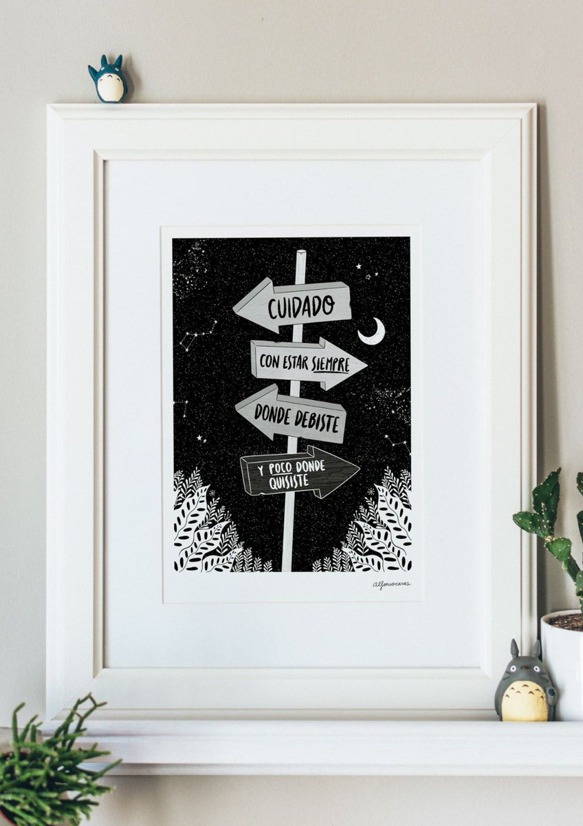 Esta frase me la dijo una vez mi madre y se me quedó tan grabada a fuego que la convertí en print. Septiembre es un buen momento para recordársela 🖤 lo tenéis disponible firmado a mano en alfonsocasas.com/tienda/