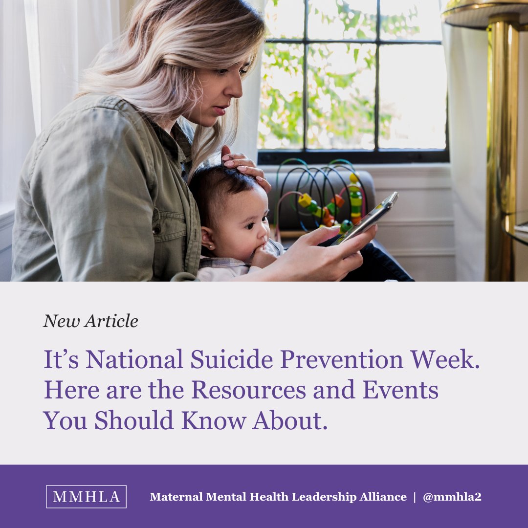 During National Suicide Prevention Week, we are sharing resources and events to raise awareness, reduce stigma, and get people the help they need. Reach out to a mom today. Ask how she’s doing, and share these resources with her. Thank you 💜 hubs.la/Q02P9WJT0