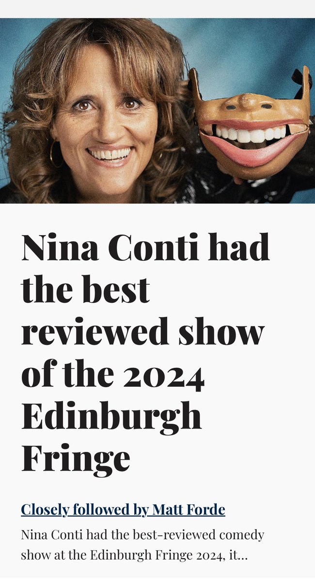 Nina Conti 2025 Comedy Performance