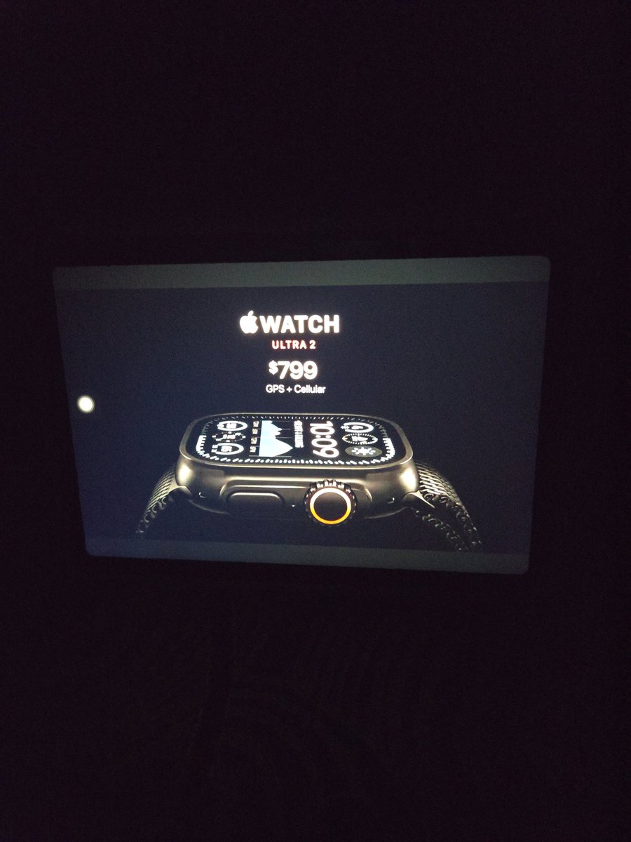 Barodian_'s tweet photo. No change in apple watch ultra 2 only color addition black #AppleEvent https://t.co/fTS7JIISYd