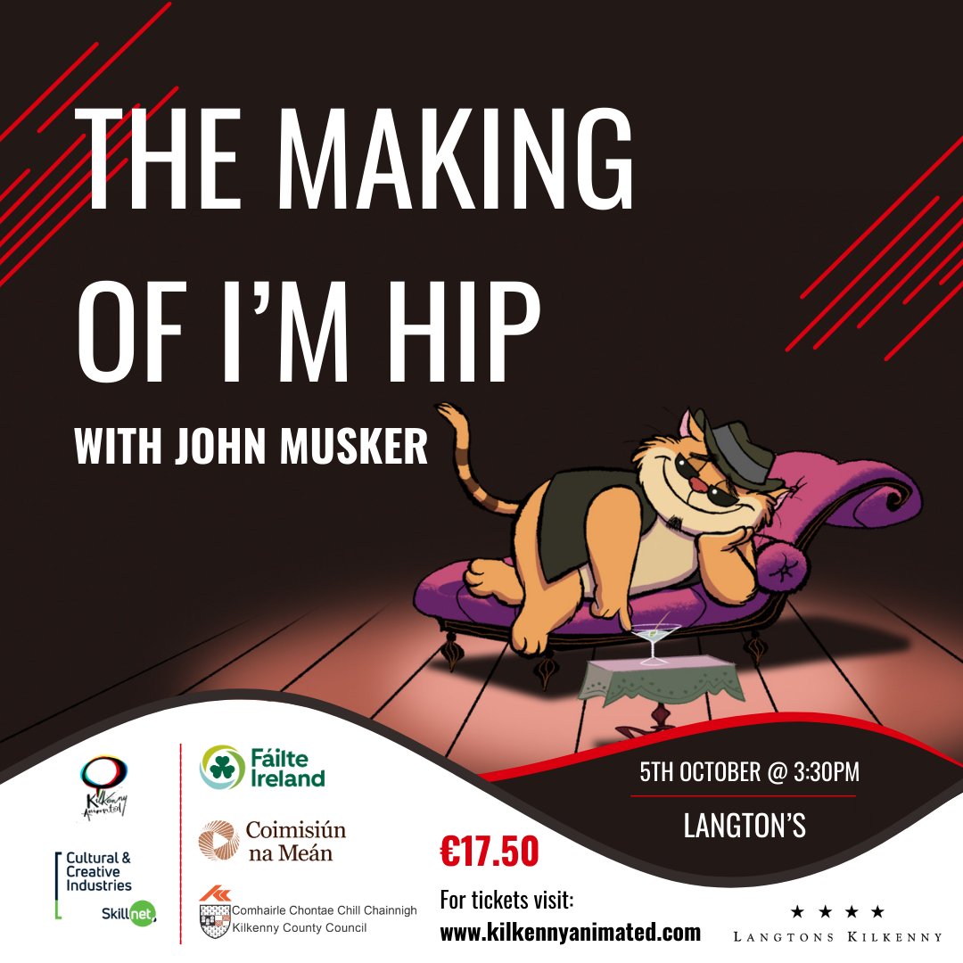 Trying to be as cool as the cat from I'm Hip at the prospect of meeting Disney legend, John Musker, at this year's festival! 

#KilkennyAnimated #JohnMusker #Disney #kilkennyfestival