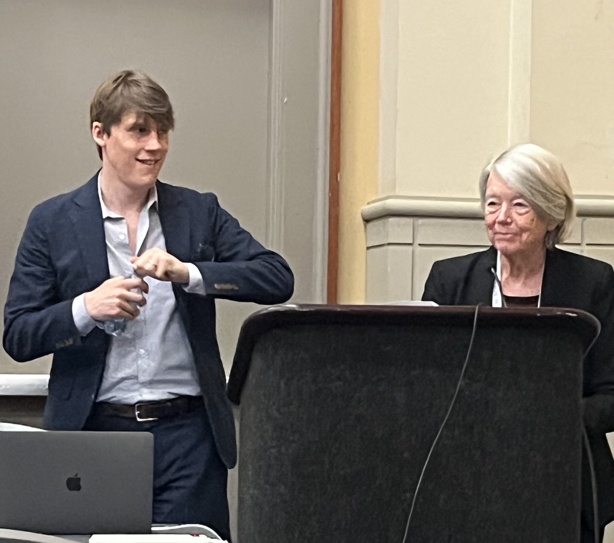 Theophile Penigaud (@tpenig) on Twitter photo I was visibly overjoyed to be introduced by one of the political theorists I admire most! The APSA conference was an incredible experience: many thanks to everyone I encountered there and especially to <a href="/landemore/">Hélène Landemore</a> for the opportunity to present our paper on such a great panel. I was visibly overjoyed to be introduced by one of the political theorists I admire most! The APSA conference was an incredible experience: many thanks to everyone I encountered there and especially to <a href="/landemore/">Hélène Landemore</a> for the opportunity to present our paper on such a great panel.